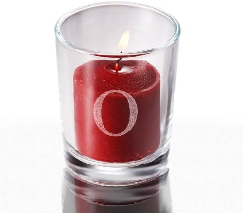Eastland Glass Votive Holders Set of 72, Monogrammed with Letter O