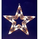 from Festive Fun PW Outdoor 20 LED Lights Star Complete With Hanging Ring Christmas Decoration