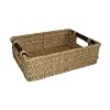 BRAND NEW SEAGRASS STORAGE BASKET WITH WOOD HANDLES MEDIUM