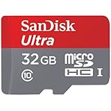 SanDisk Ultra 32GB MicroSDHC Class 10 UHS Memory Card Speed Up To 30MB/s With Adapter - SDSDQUA-032G-U46A [Old Version]