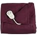 Sunbeam TW8120-030-402 Heated Electric Fleece Throw, Eggplant