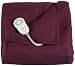 Sunbeam TW8120-030-402 Heated Electric Fleece Throw, Eggplant