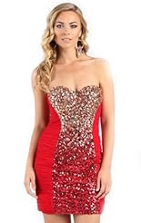 Crystal Applique Lace Beaded Crystals Chiffon/Taffeta/Tulle Prom Dress/Mini Dress 