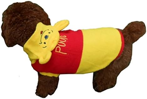 New Small Pet Dog Cute Bear Print Design Plush Dog Clothes Apparel Costumes (XL)