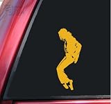 41e08AnqL0L. SL160  Michael Jackson Silhouette Vinyl Decal Sticker   Mustard