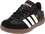 adidas Samba Classic Leather Soccer Shoe (Toddler/Little Kid/Big Kid),Black/Runing White,10 M US Toddler