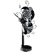 Mardi Gras Mask Earrings & Ring Holder Black & White 17H