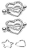 (2pcs Clear) Gem Paved Heart Nipple Shield Ring 14GA 7/8