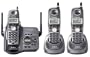 Panasonic Refurb KXTG5653BP 5.8GHz Cordless Phone,3 Handset, 1x3,Digital Answering Device,Black