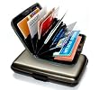 Executive Swedens Ogon Designs Dark Grey Metal Aluminum PVC Wallet