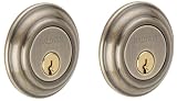 Baldwin 8232.05 Traditional Deadbolt 2-1 8-Inch Door Prep, Satin Brass and Black