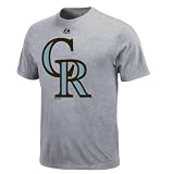 MLB Colorado Rockies Youth Short Sleeve Basic Tee (Steel Heather, Large)