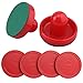 Mini Air Hockey Replacement Set Value Pack Set of Two Red Air Hockey Pushers and Four 2 Inch Red Pucks I Epic Gifts