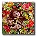 Vintage Valentine Day Lady Cameo - 10x10 Wall Clock