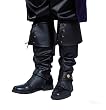 Deluxe Adult Vinyl Black Boot Tops - Adult Std.