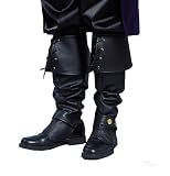 Deluxe Adult Vinyl Black Boot Tops