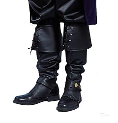 Deluxe Adult Vinyl Black Boot Tops - Adult Std.
