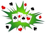 Wallmonkeys Peel and Stick Wall Decals - Playing Cards Splash. Four Aces Poker Hand Background. - Removable Graphic