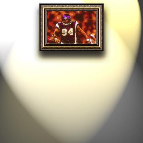 Completely Handpainted American Football Sport Painting, Custom Order FL1155, Oil on Canvas, with Option to Paint Jerry, Brett & Co. from Any Other Favorite Photograph or Picture, Unframed, Size 19'' x 29