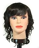 14 Dark Brown spiral / bangs synthetic wig
