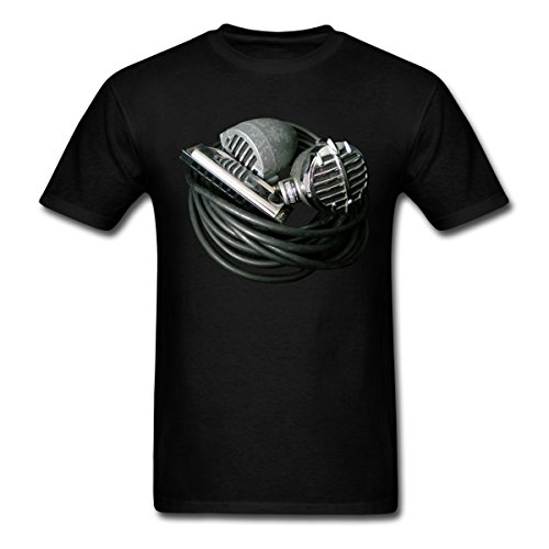 Harmonica Vintage Bullet Mics Men's T-Shirt by Spreadshirtâ„¢, XXL, black