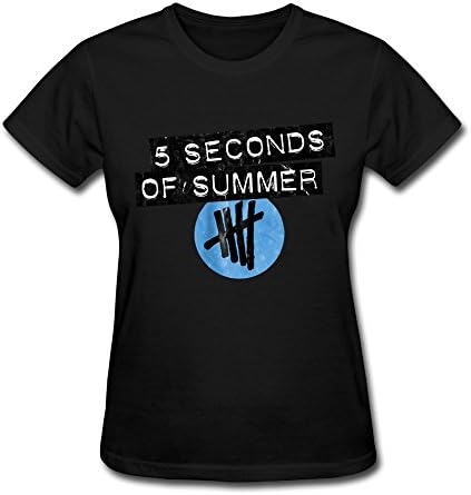 HOOYOUNG 5 SOS LOGO 5 Seconds Of Summer Women's T-shirts XS Black