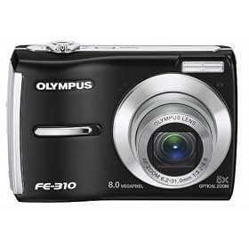 Buy Olympus FE-310 8MP Digital Camera with 5x Optical Zoom (Black) now!