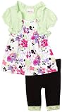Little Lass Baby-girls Infant 2 Piece Skimp with Knit Shrug and Lace Cropped Legging Set - Multi - 18 Months