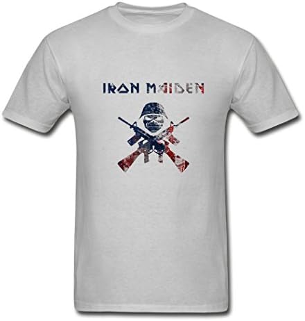 FangTS Thankgiving Day Iron Maiden T-Shirts Gray Large