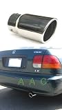Stainless steel exhaust tip w/ mirror polish finish - Honda Civic 96-00