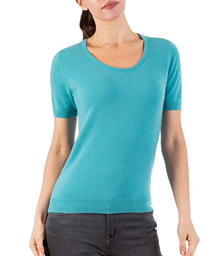 Wool Overs Women's Cashmere & Merino Short Sleeve Sweater