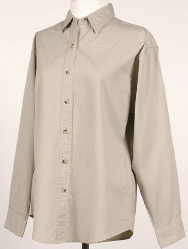 Women's 60 40 Stain Resistant Long Sleeve Twill Shirt (up to size 4X)