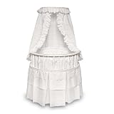 Badger Basket Elegance Round Baby Bassinet, White... by Badger Basket