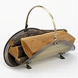 Review Woodfield COP61056-A / Woodfield Filigree Antique Brass Wood Basket for Fireplace