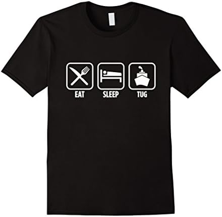 Men's Eat Sleep Tug Tugboat Tugboating Funny T-Shirt 3XL Black