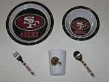 SAN FRANCISCO 49ERS Team Logo 5 Piece Baby Child Dinner Set ( Sipping cup, Plate, Bowl,... by Duckhouse