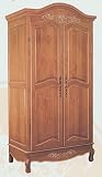 English Tan Pine Country French Armoire