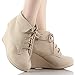 Top Moda Womens Max-35 Wedge Ankle Booties
