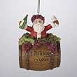 Tuscan Winery Deluxe Santa Claus in Wine Barrel "I Believe" Christmas Ornament