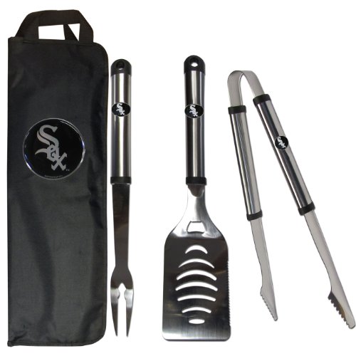 MLB Chicago White Sox Stainless Steel BBQ Set with Bag