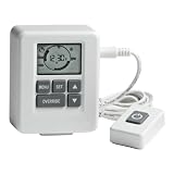 Advanced Digital Plug-In Timer, 6-Foot Tethered Remote, Grounded Plug, Receptacle, Auto Daylight Savings Adjustment, 1000-Watt, White, LT113-10W
