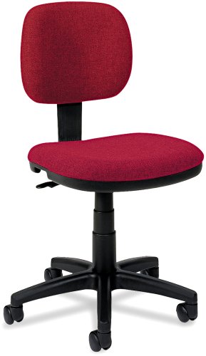 Basyx VL610VA62T VL610 Series Swivel Task Chair, Burgundy Fabric/Black Frame