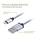 Eashion 343225532 iPhone Lightning to USB Cable Braided Charging Cord for iPhone 7, 7plus, 6S, 6S Plus, 6 Plus, 6, 5S, 5C, 5, iPad Mini, Air Compatible with iOS10 - White