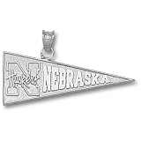 University of Nebraska N Huskers Pennant Pendant (Silver)