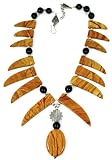 One of a Kind ,Designer Jewelry,a Unique, Semi Precious Stone,wood Jasper Spikey Necklace