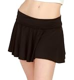 Skirt w/Roll Down Waist,0217BLKL,Black,Large
