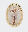Gold Plated Religious Lapel Pin - Crucifixion