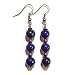 The Black Cat Jewellery Store-Lapis Lazuli & Antique Copper Earrings