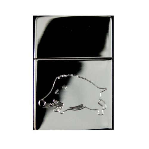 Lighter - Razorback Pig Zippo 250 High Polish Chrome (Engraved By Hip Flask Plus) at Amazon.com