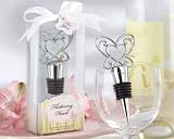 Fluttering Heart Butterfly Chrome Bottle Stopper